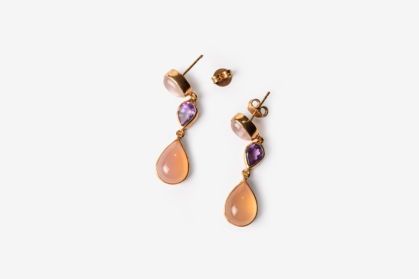 Aegean Sunset Multi Gemstone Drop Earrings