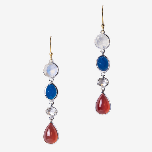 Aegean Nights Trio Drop Earrings - Golden Horn Jewellery