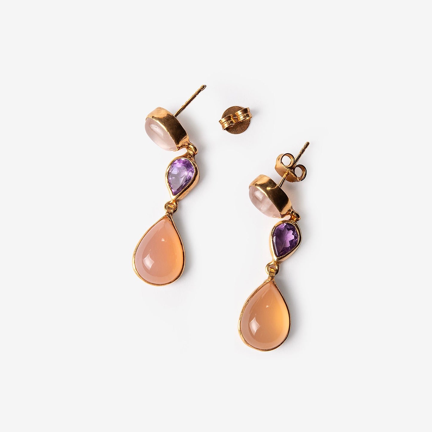 Aegean Sunset Multi Gemstone Drop Earrings- Golden Horn Jewellery