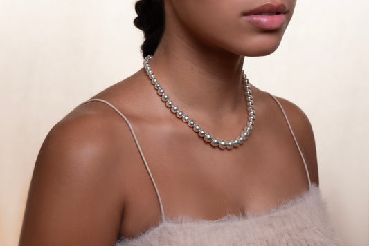Silver Pearl Necklace - Golden Horn
