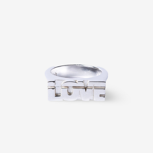 Love Motto Manifesto Silver Ring - Golden Horn Jewellery