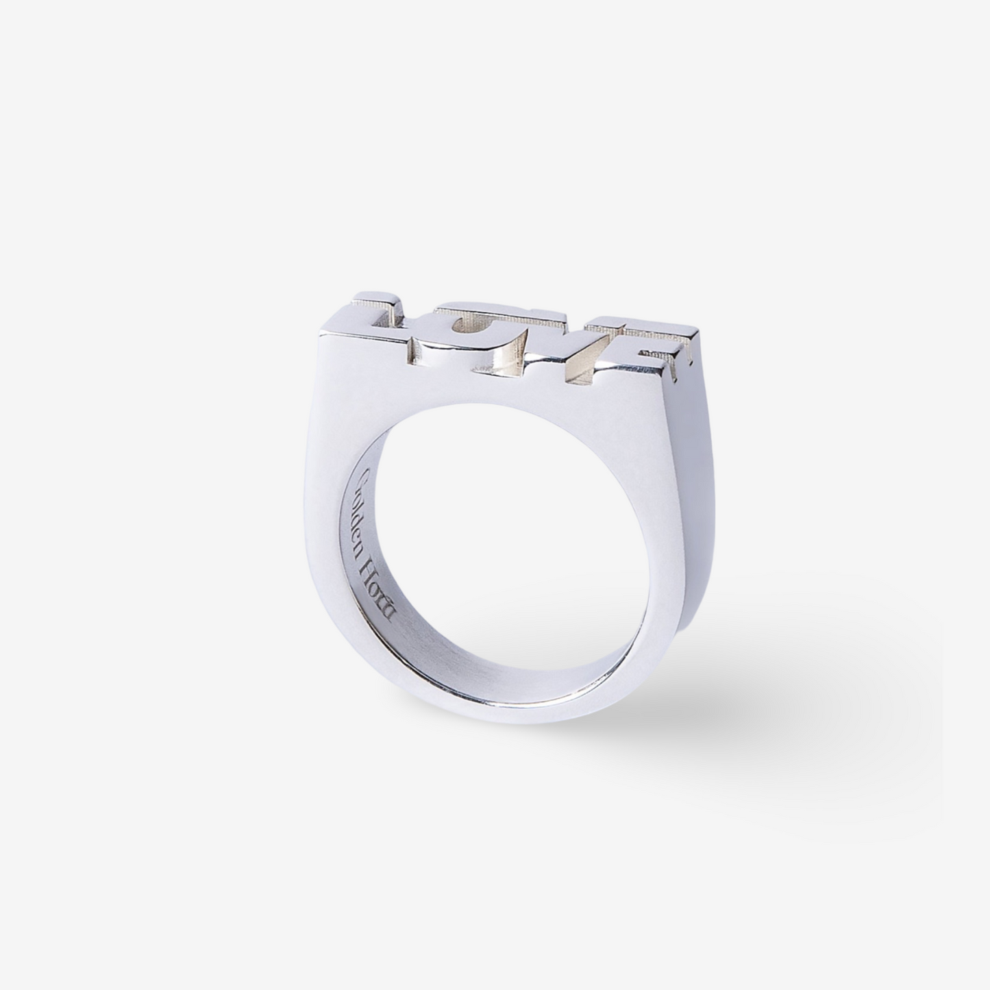 Love Motto Manifesto Silver Ring- Golden Horn Jewellery