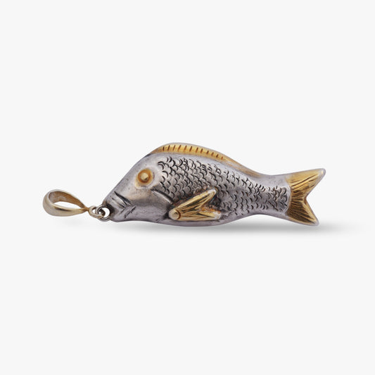 Lucky Fish Pendant - Golden Horn
