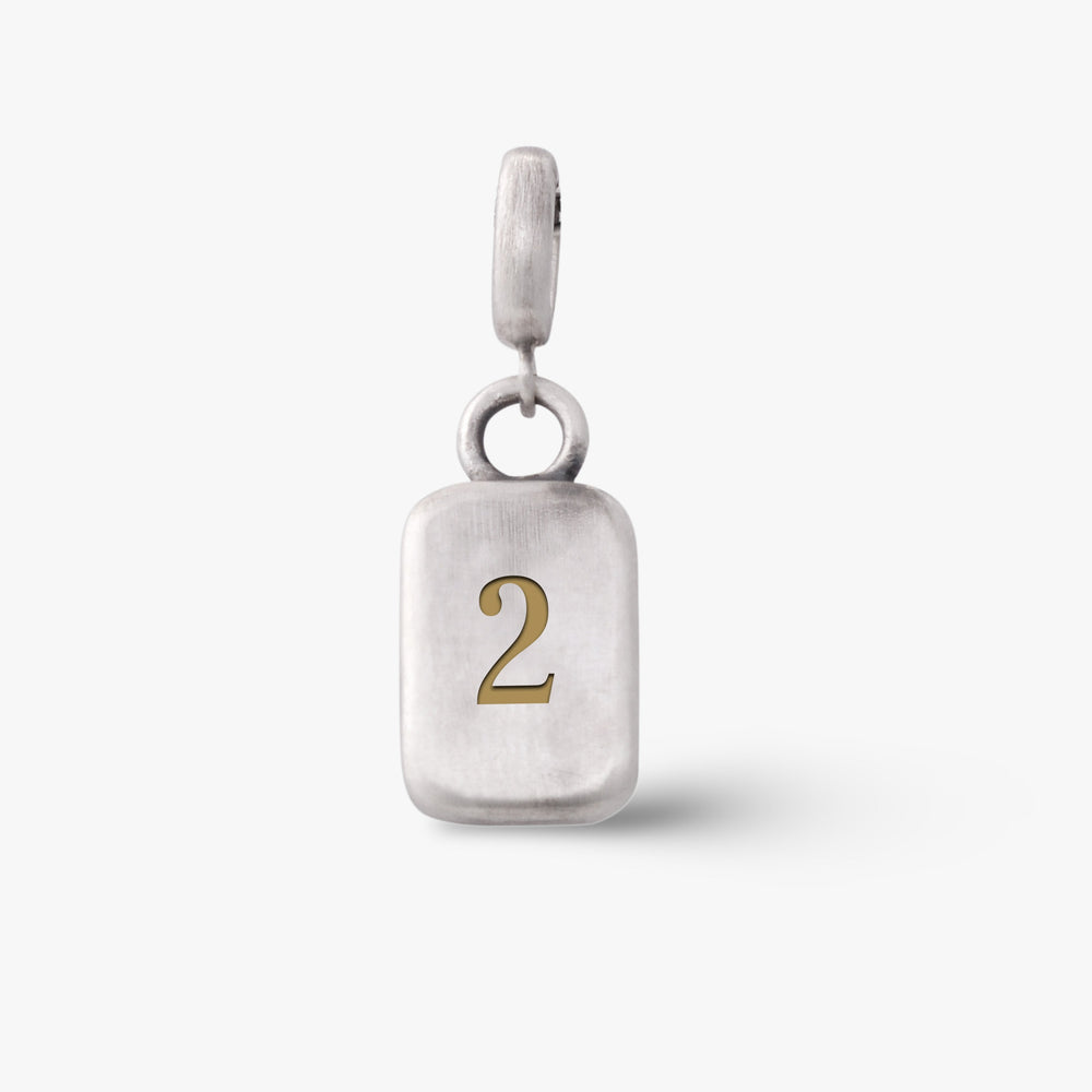 Number 2 Numerology Pendant- Golden Horn Jewellery