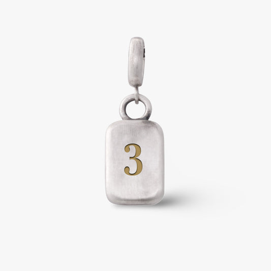 Number 3 Numerology Pendant- Golden Horn Jewellery