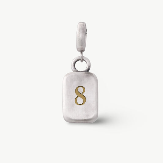 Number 8 Numerology Pendant- Golden Horn Jewellery