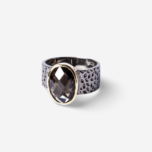 Orlando Smoky Quartz Ring-Golden Horn Jewellery