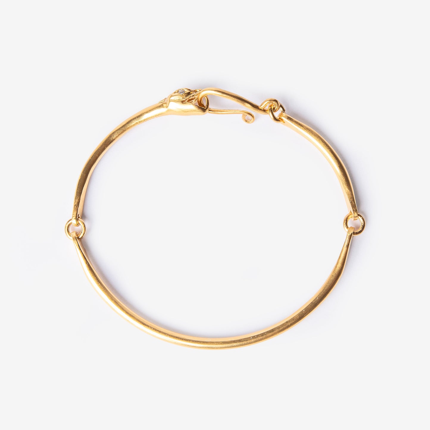 Ouroboros Snake Gold Plated Bracelet-Golden Horn Jewellery