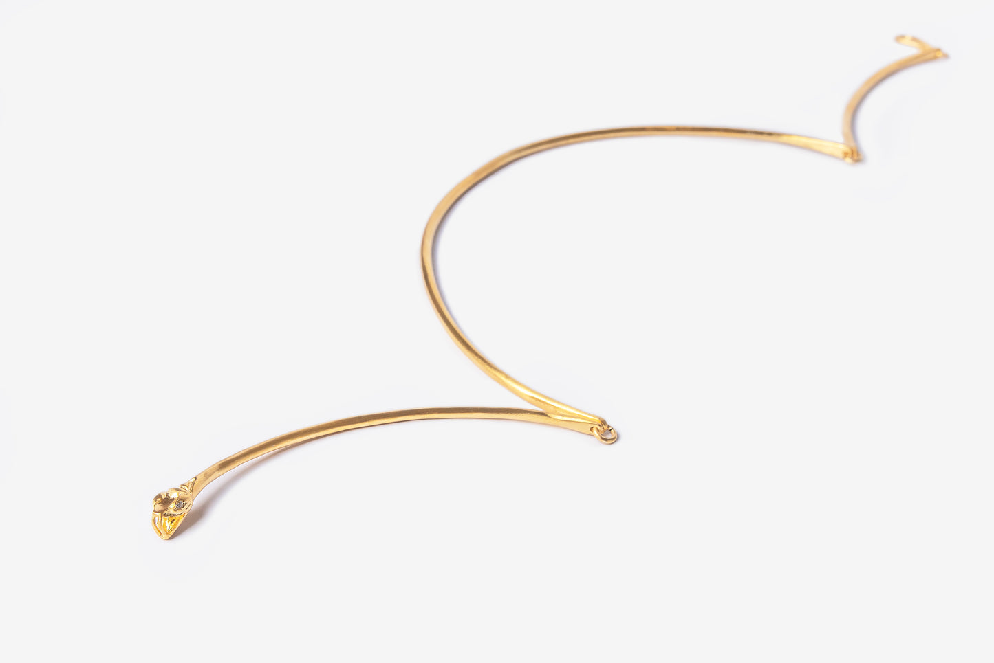 Ouroboros Snake Gold Plated Choker Necklace-Glden Horn Jewellery