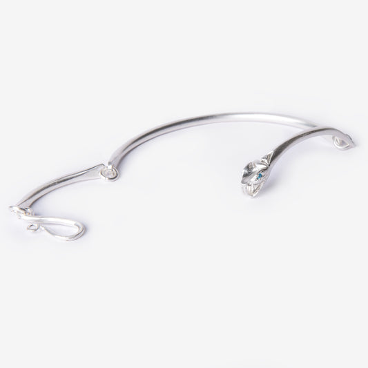 Ouroboros Snake Silver Bracelet-Golden Horn Jewellery