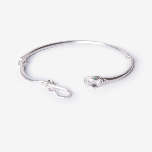 Ouroboros Snake Silver Bracelet-Golden Horn Jewellery