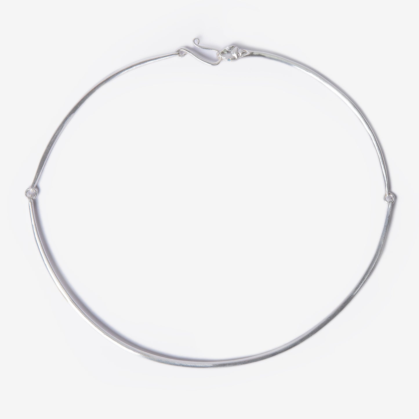 Ouroboros Snake Silver Choker Necklace-Golden Horn Jewellery