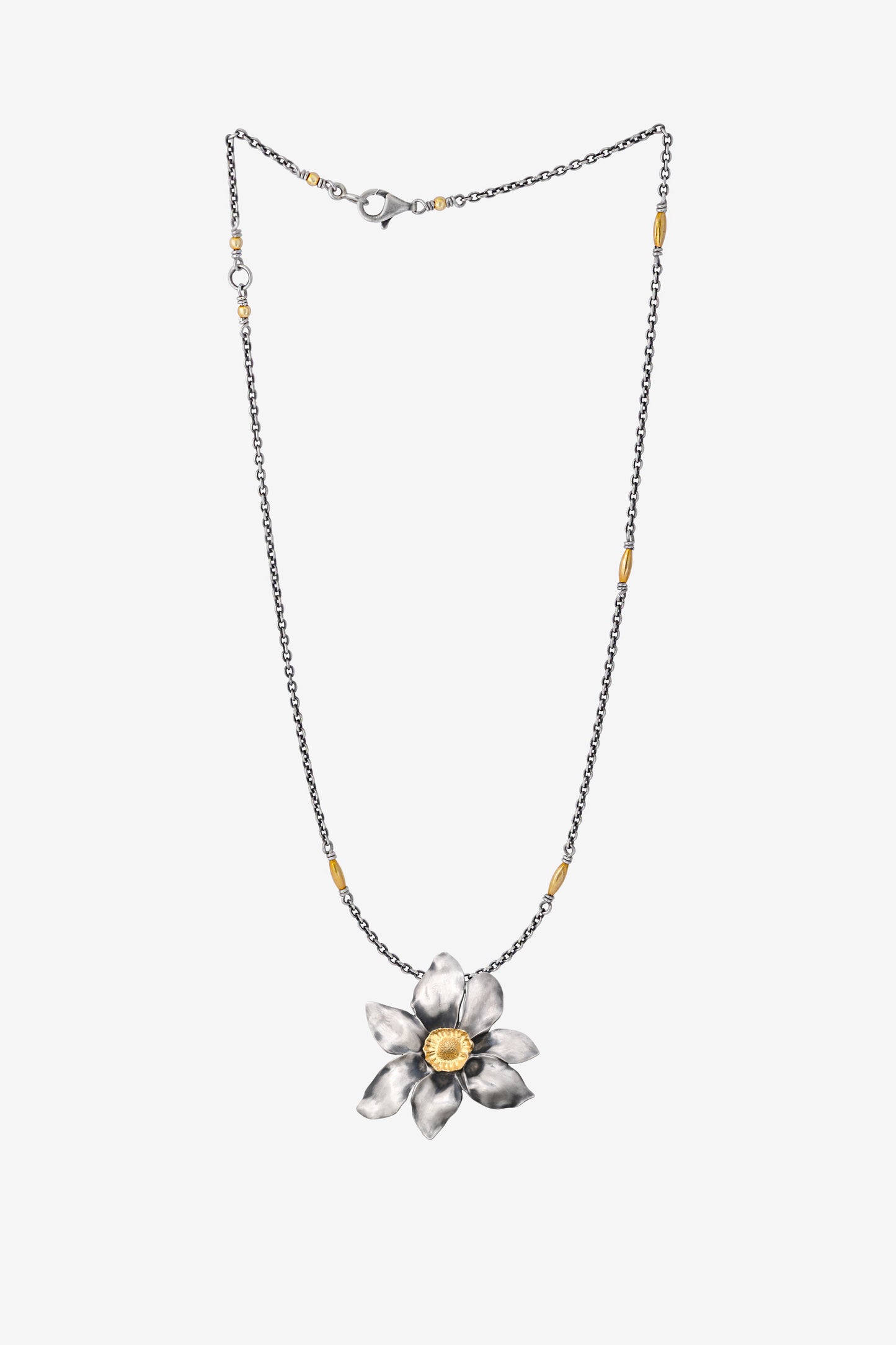 Queen Flower Silver Pendant - Golden Horn Jewellery