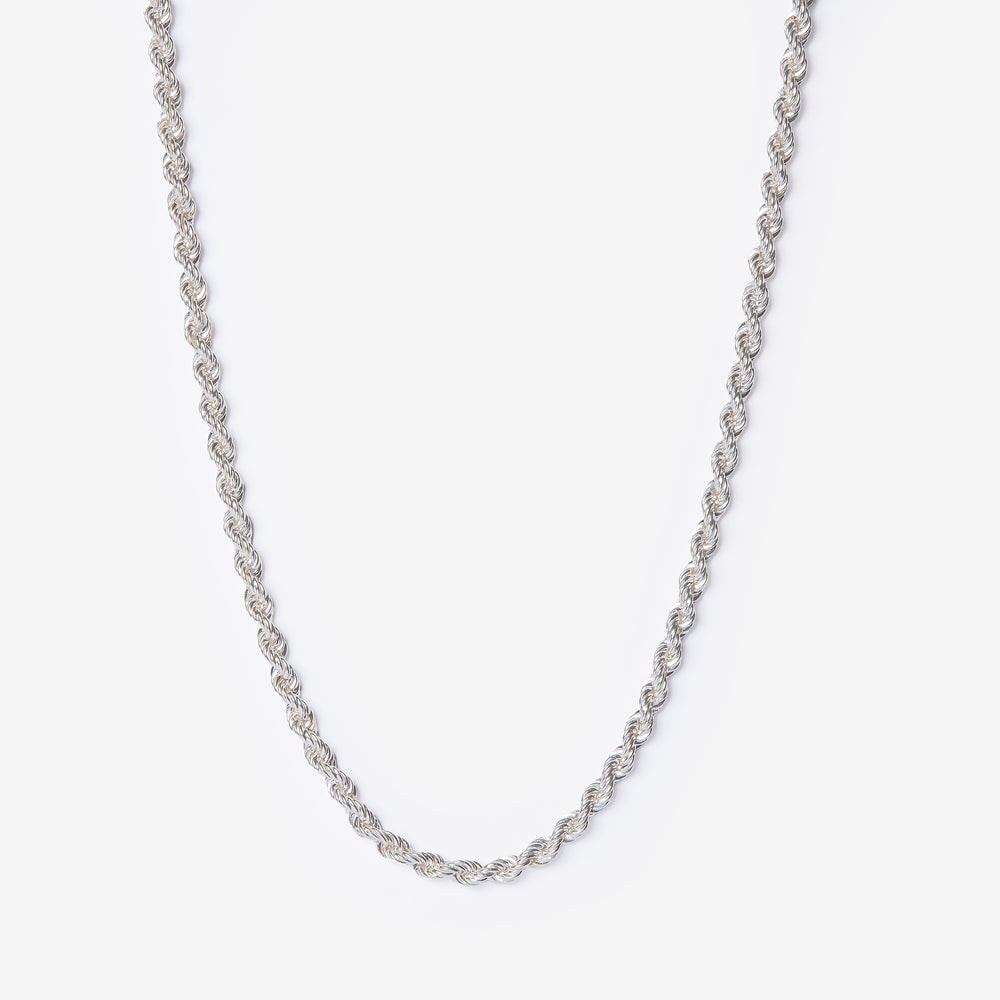 Silver Rope Chain Necklace-Golden Horn Jewellery