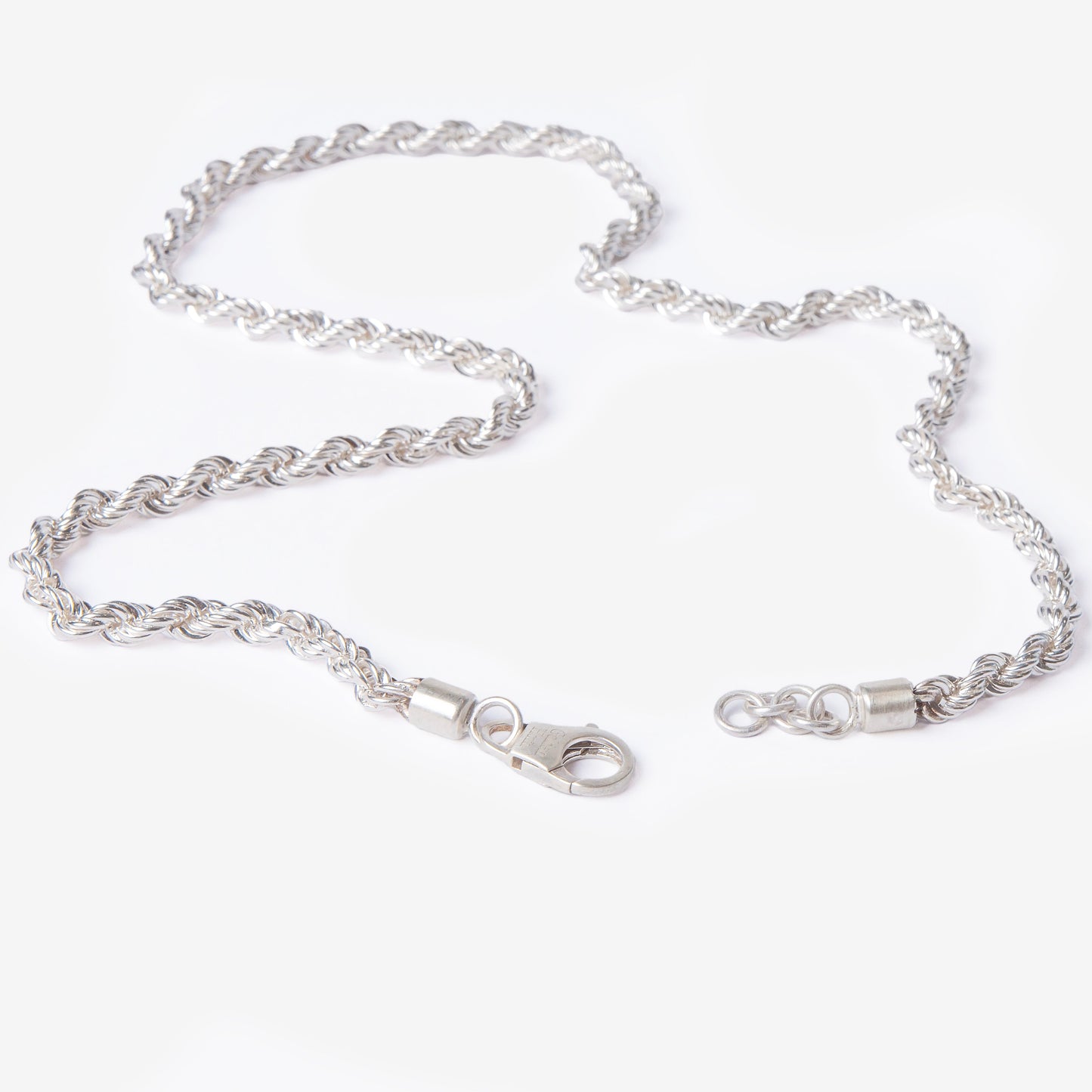 Silver Rope Chain Necklace-Golden Horn Jewellery