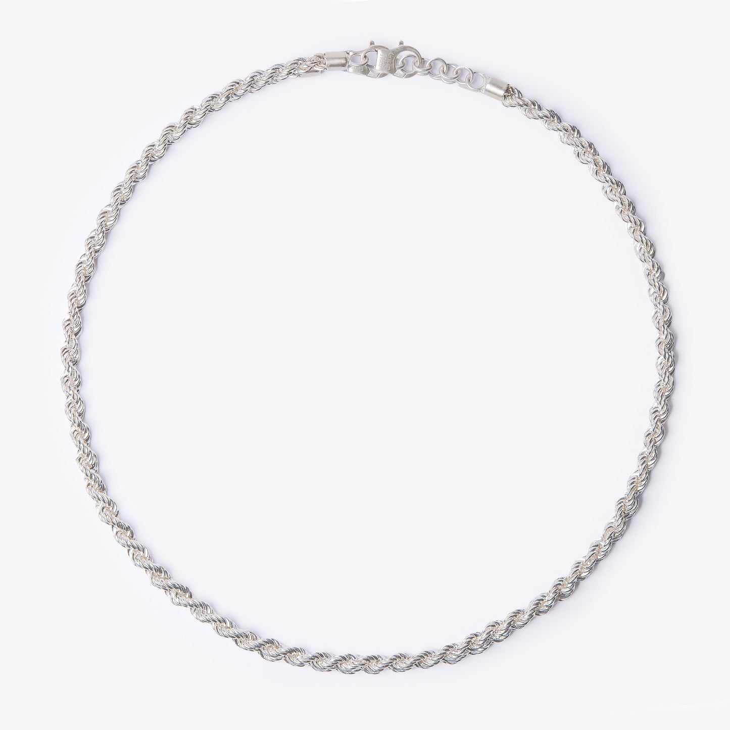 Silver Rope Chain Necklace-Golden Horn Jewellery