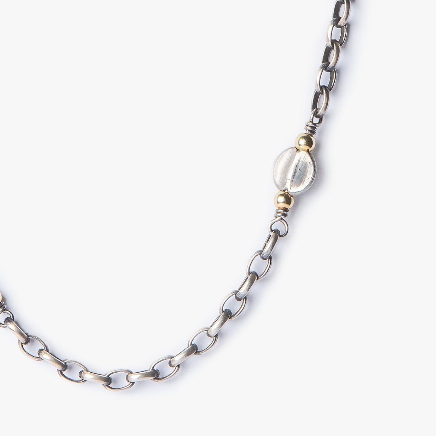 Silver Full Moon Chain Necklace- Golden Horn jewellery