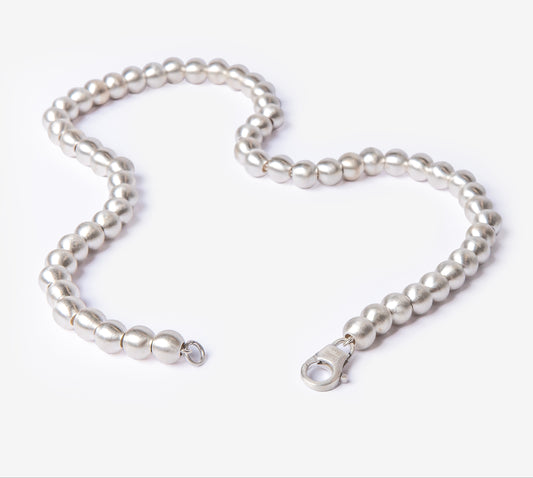 Silver Pearl Necklace-Golden Horn |Jewellery