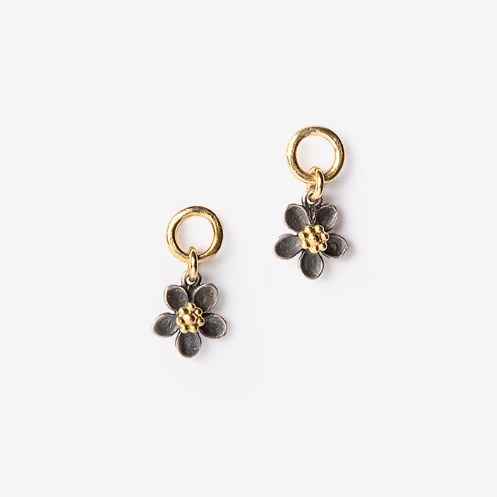 Spring Flower Circle Stud Earrings-Golden Horn Jewellery