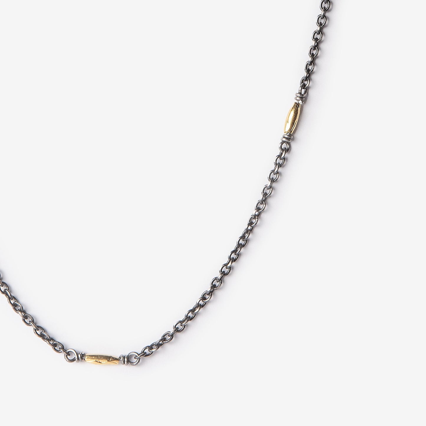 Thin Beaded Chain Necklace - Golden Horn Jewellery