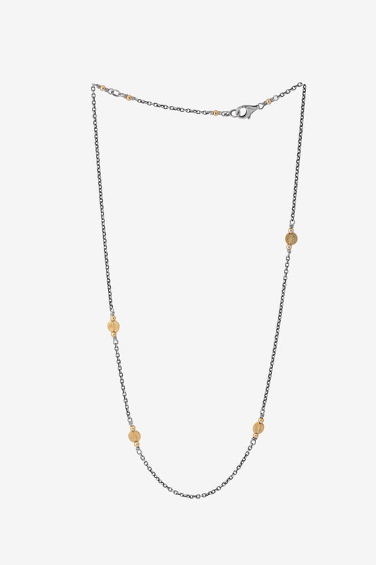 Sunset Dotted Cable Chain Necklace - Golden Horn