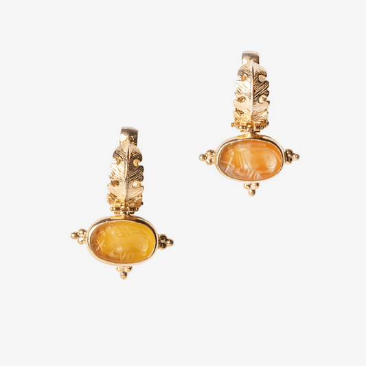 Athena's Golden Gems Earrings - Golden Horn