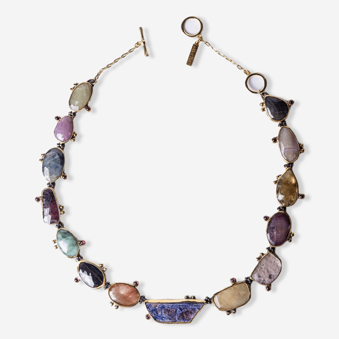 Multi-Colour Sapphire Fortune Necklace
